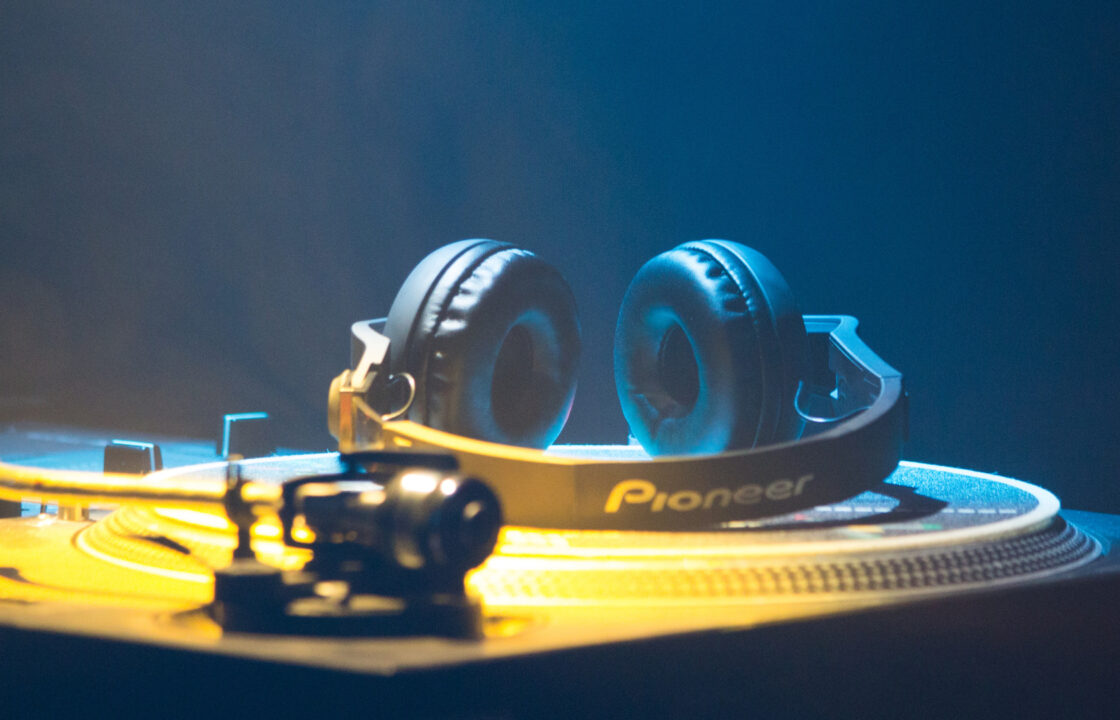 DJ Deck with Pioneer headphones